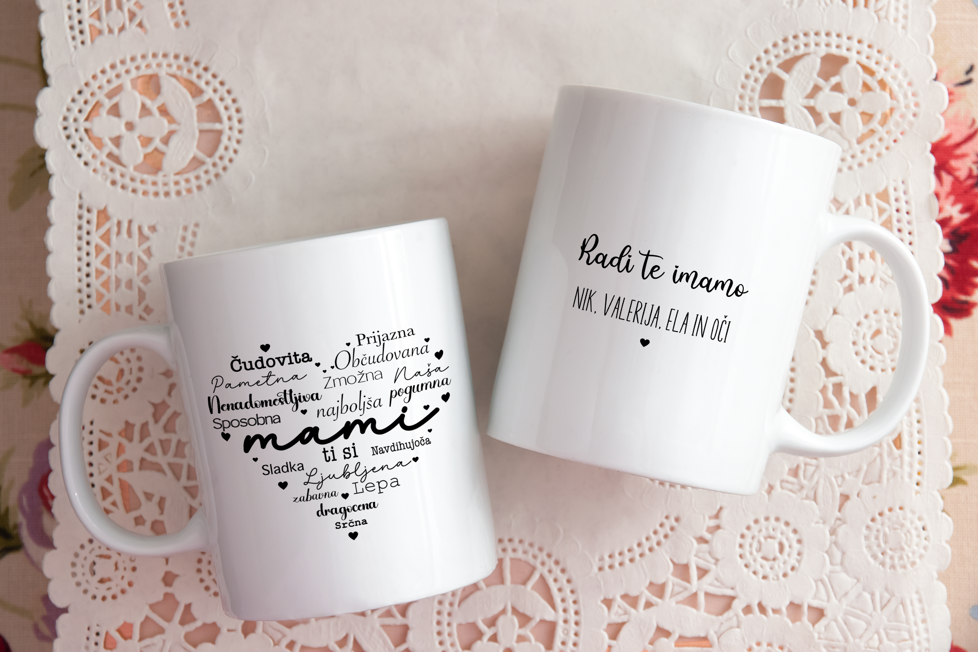 Personalizirana keramična skodelica - Mami ti si čudovita