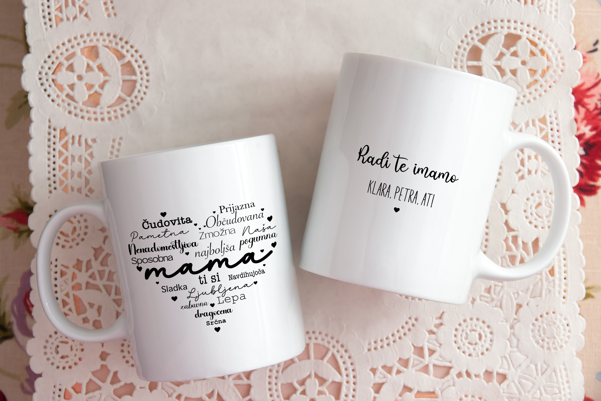 Personalizirana keramična skodelica - Mami ti si čudovita
