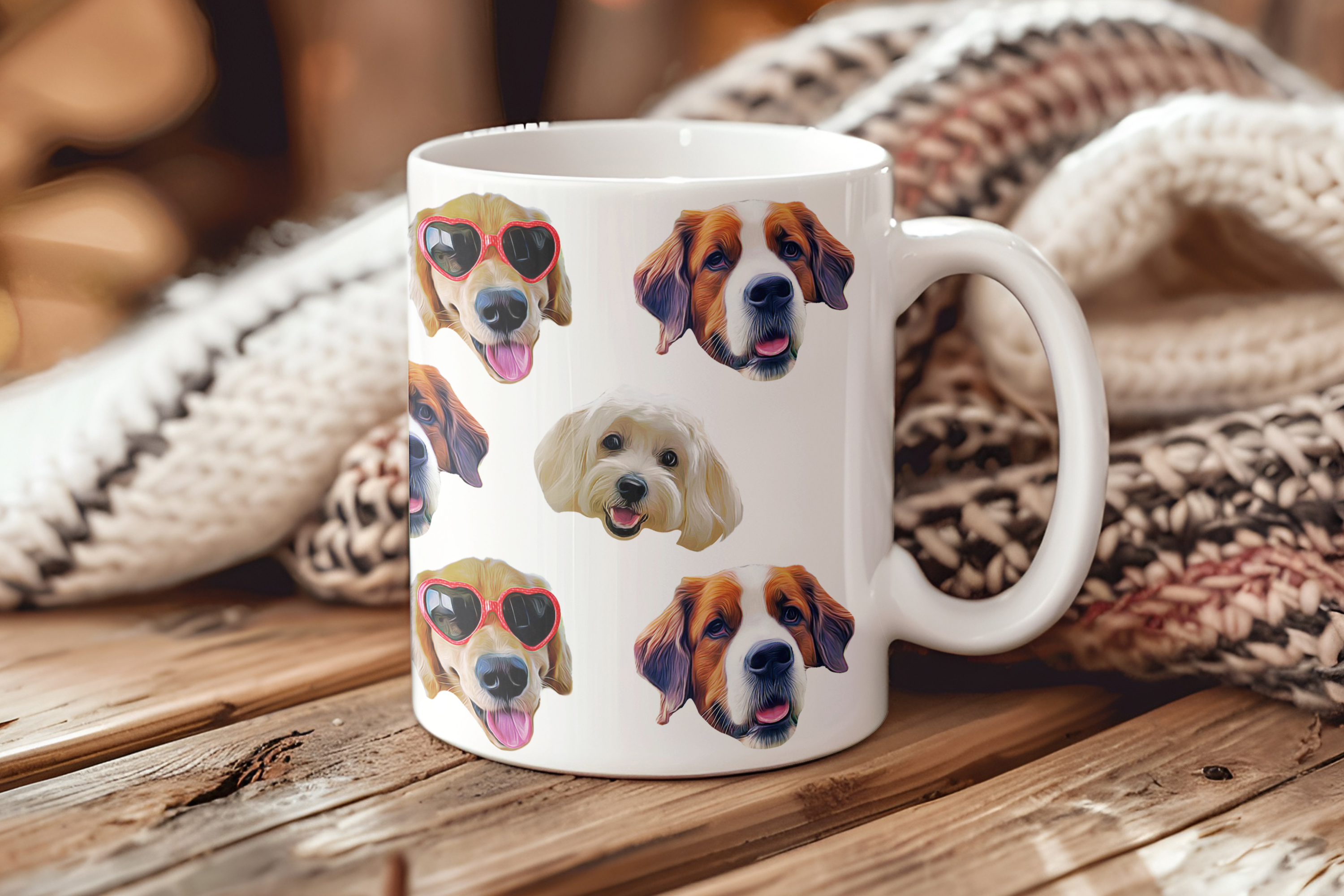 Personalized Mug - Pet Illustration (Faces)