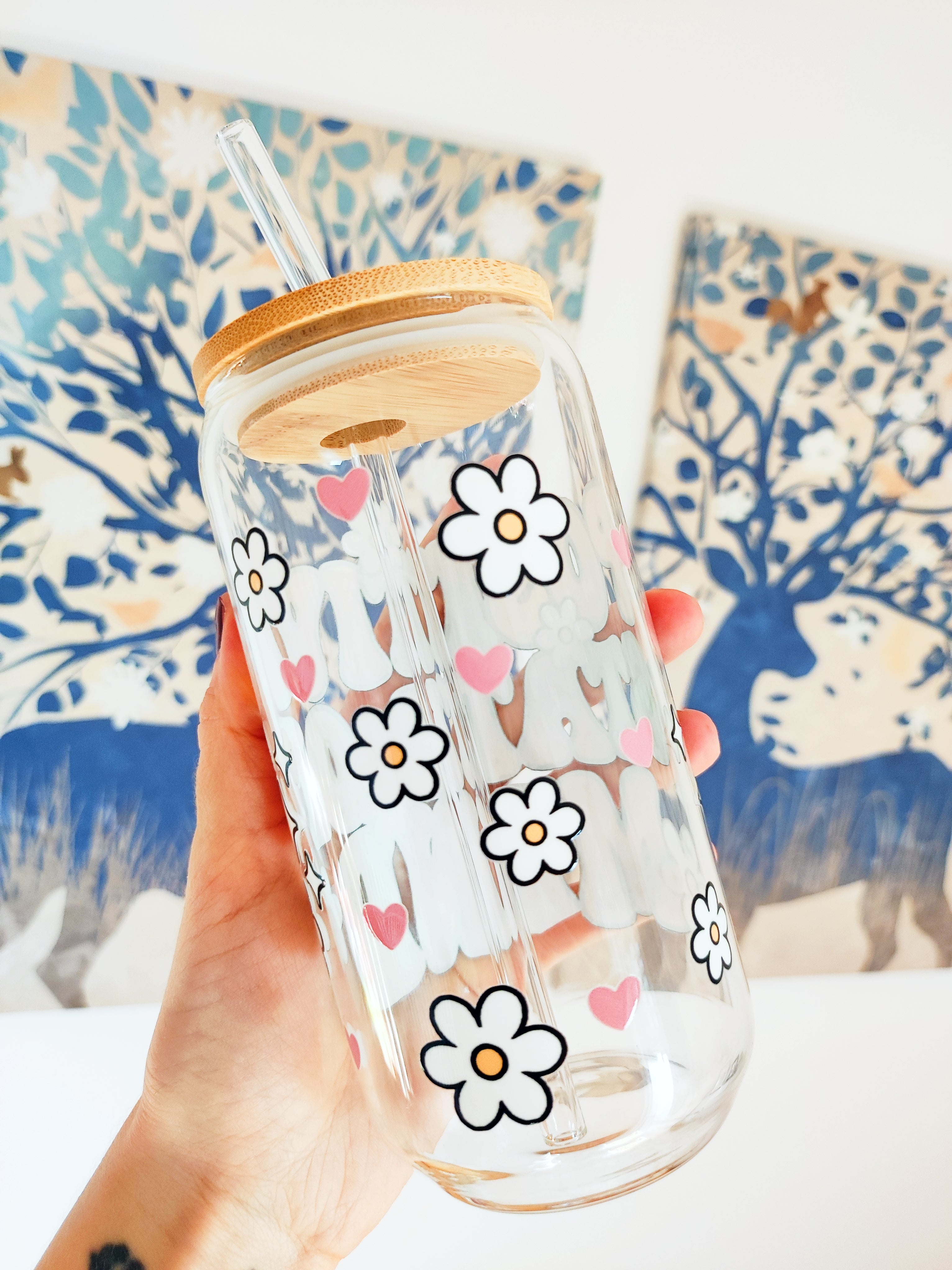 Kozarec z bambusovim pokrovom 500ml - Positive state of mind