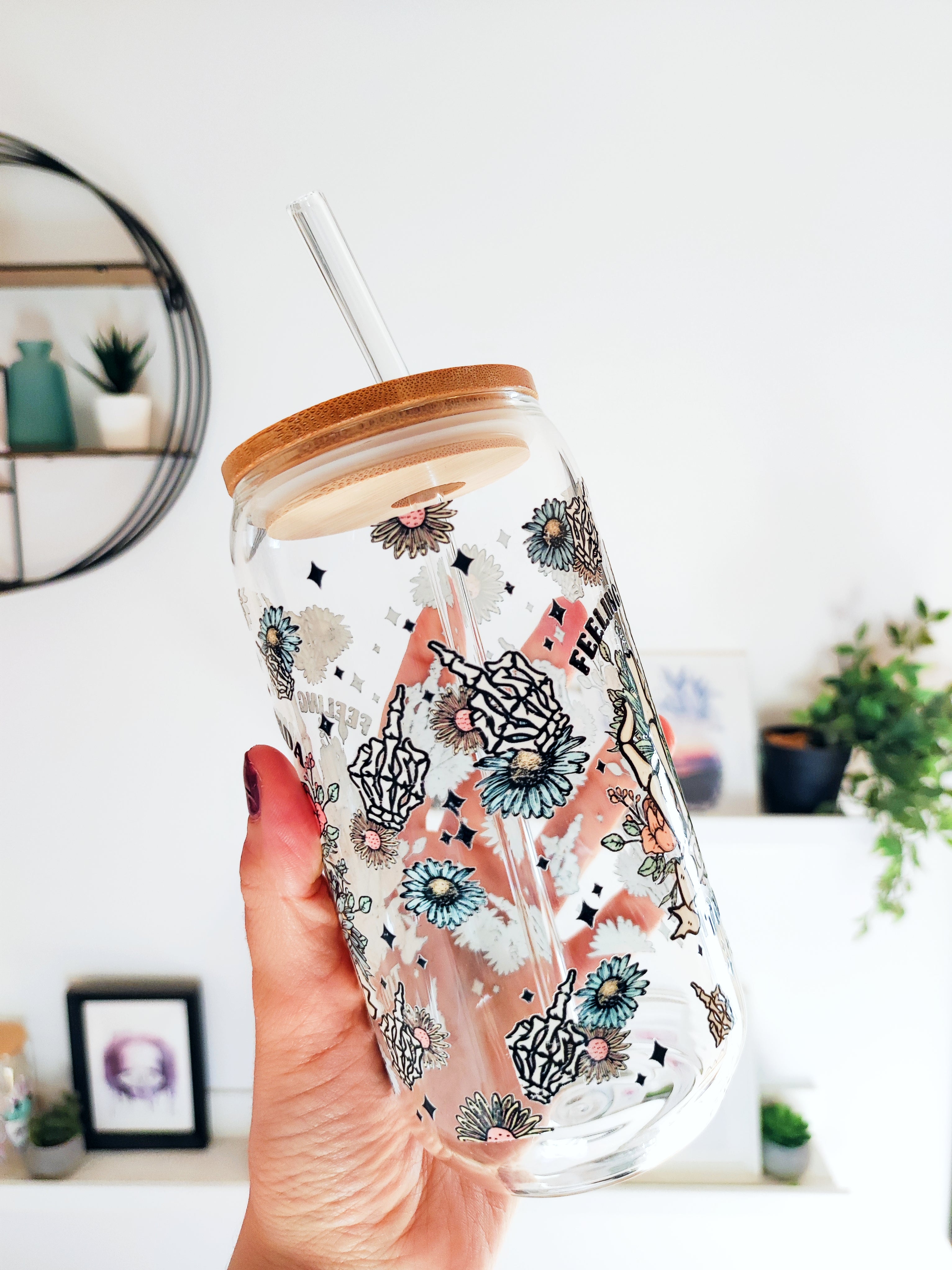 Jar with bamboo lid 500ml - Feeling kinda IDGAF-ish today