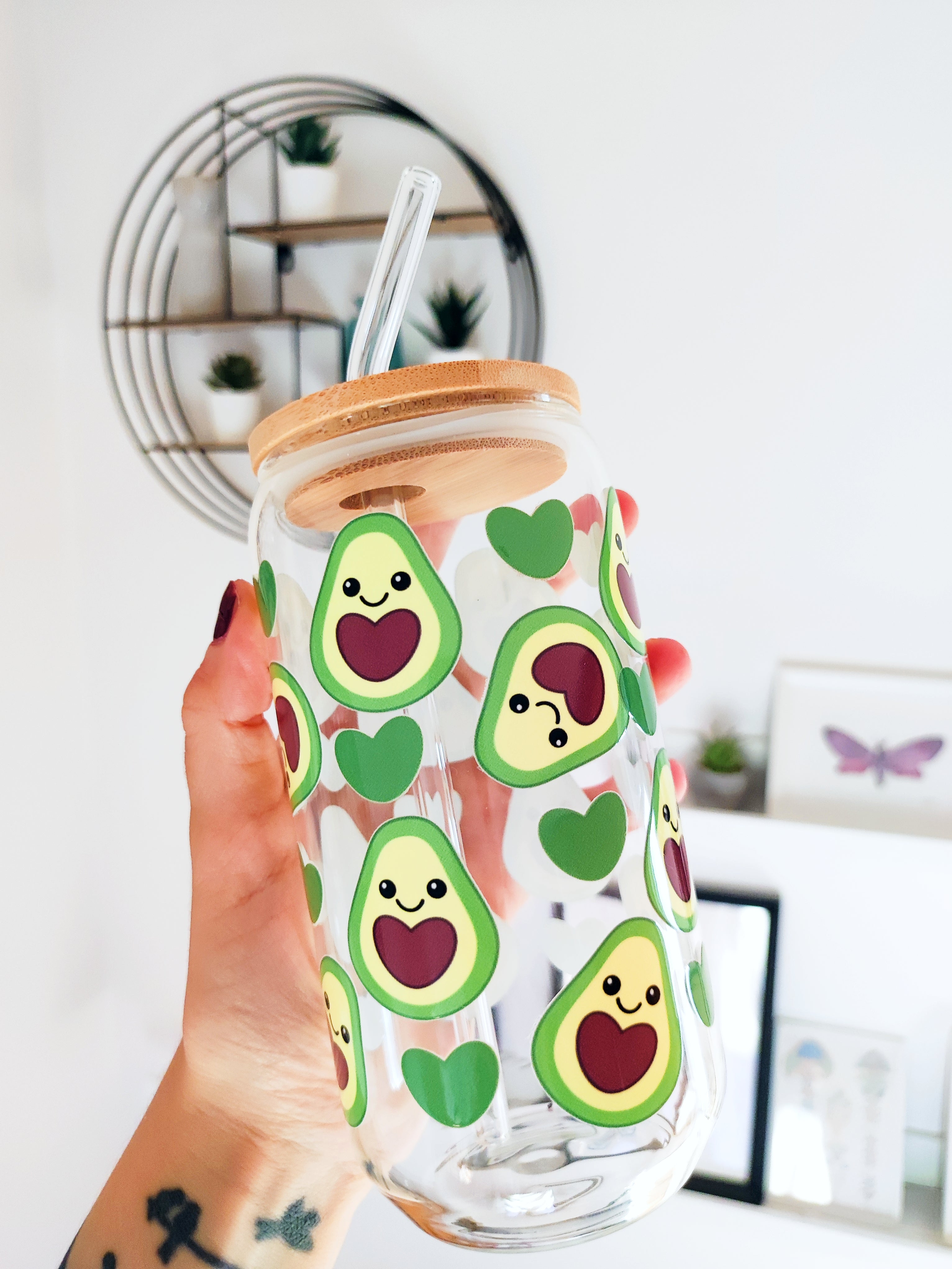 Jar with bamboo lid 500ml - Avocado