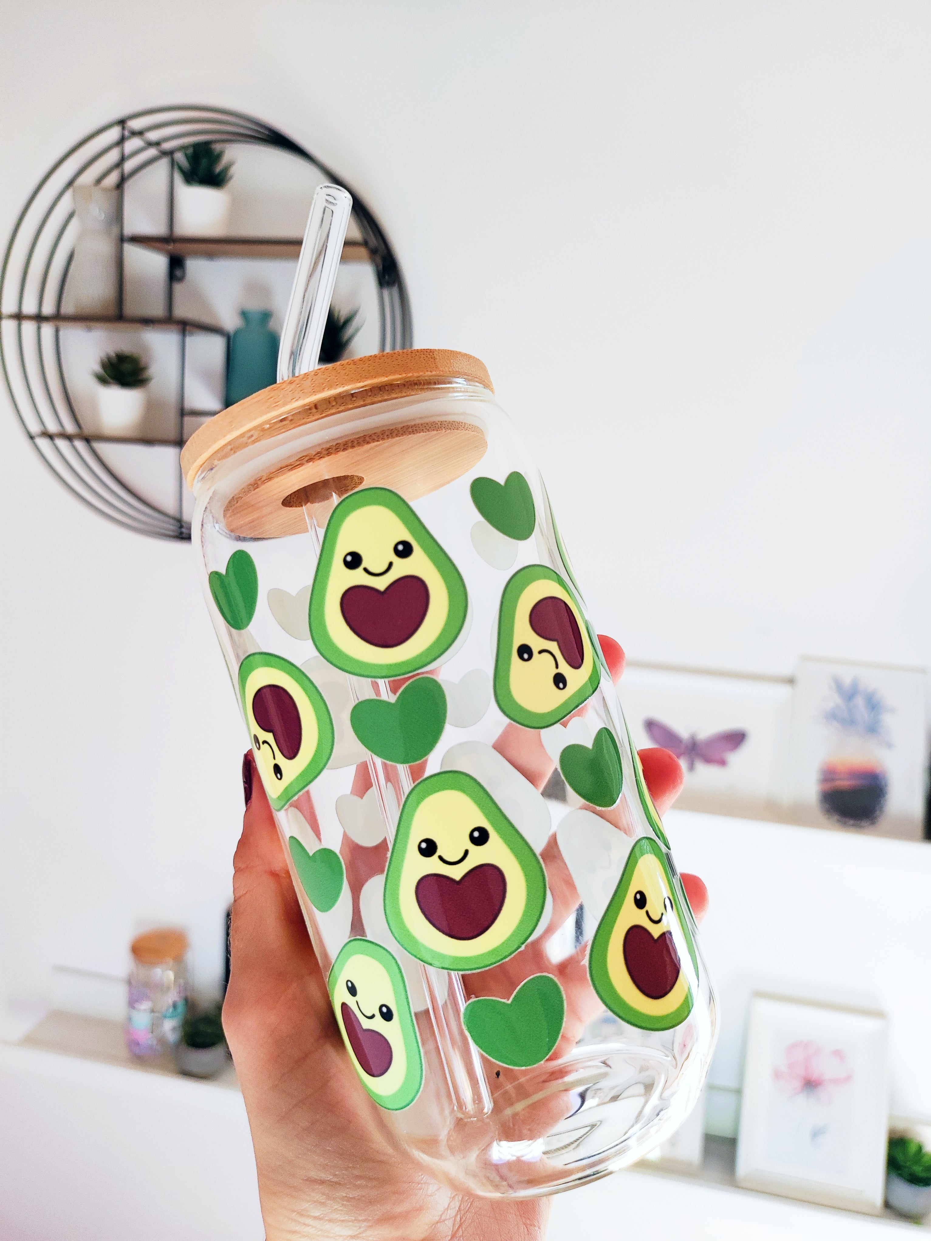Jar with bamboo lid 500ml - Avocado