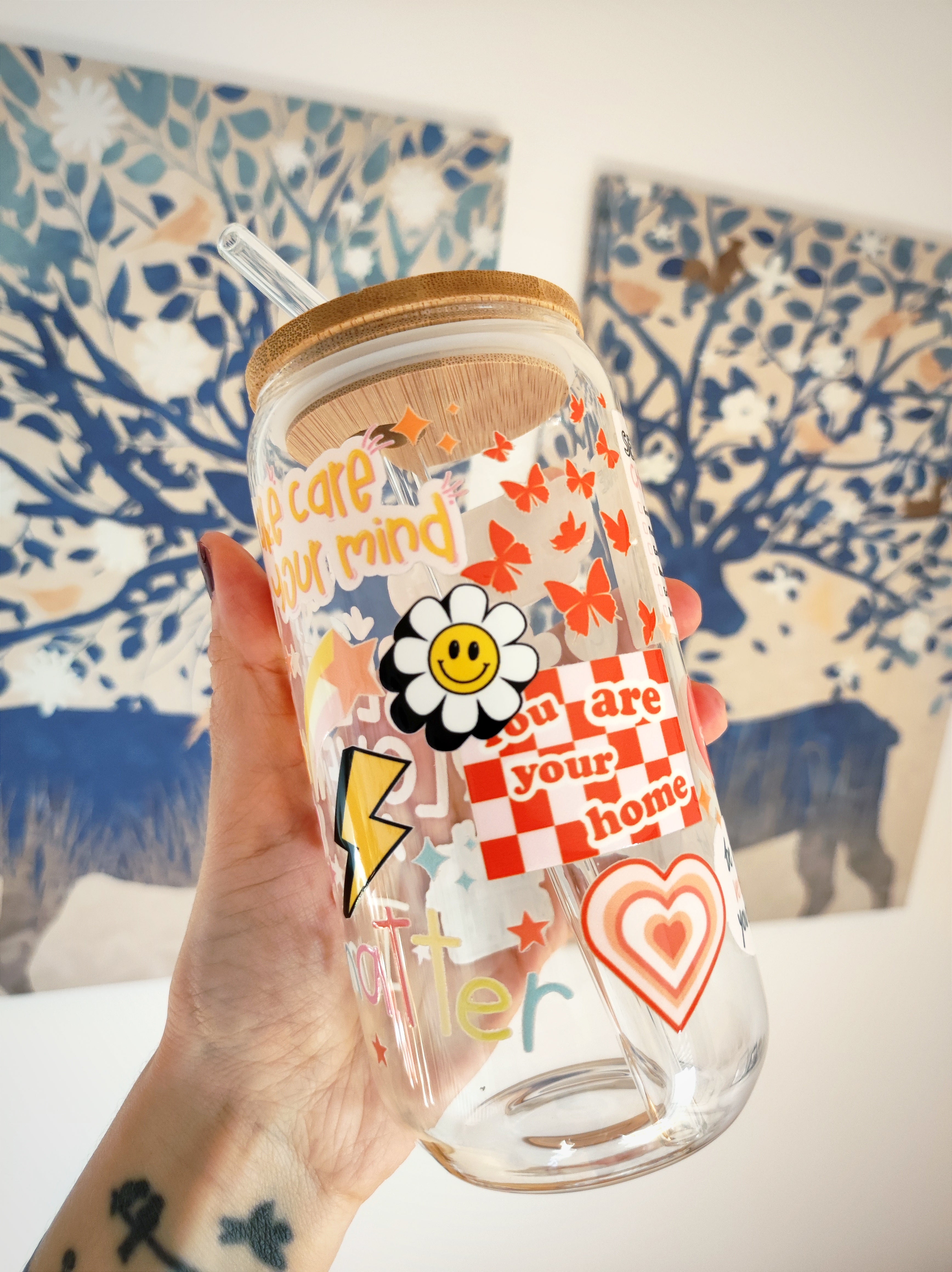 Jar with bamboo lid 500ml - Self love