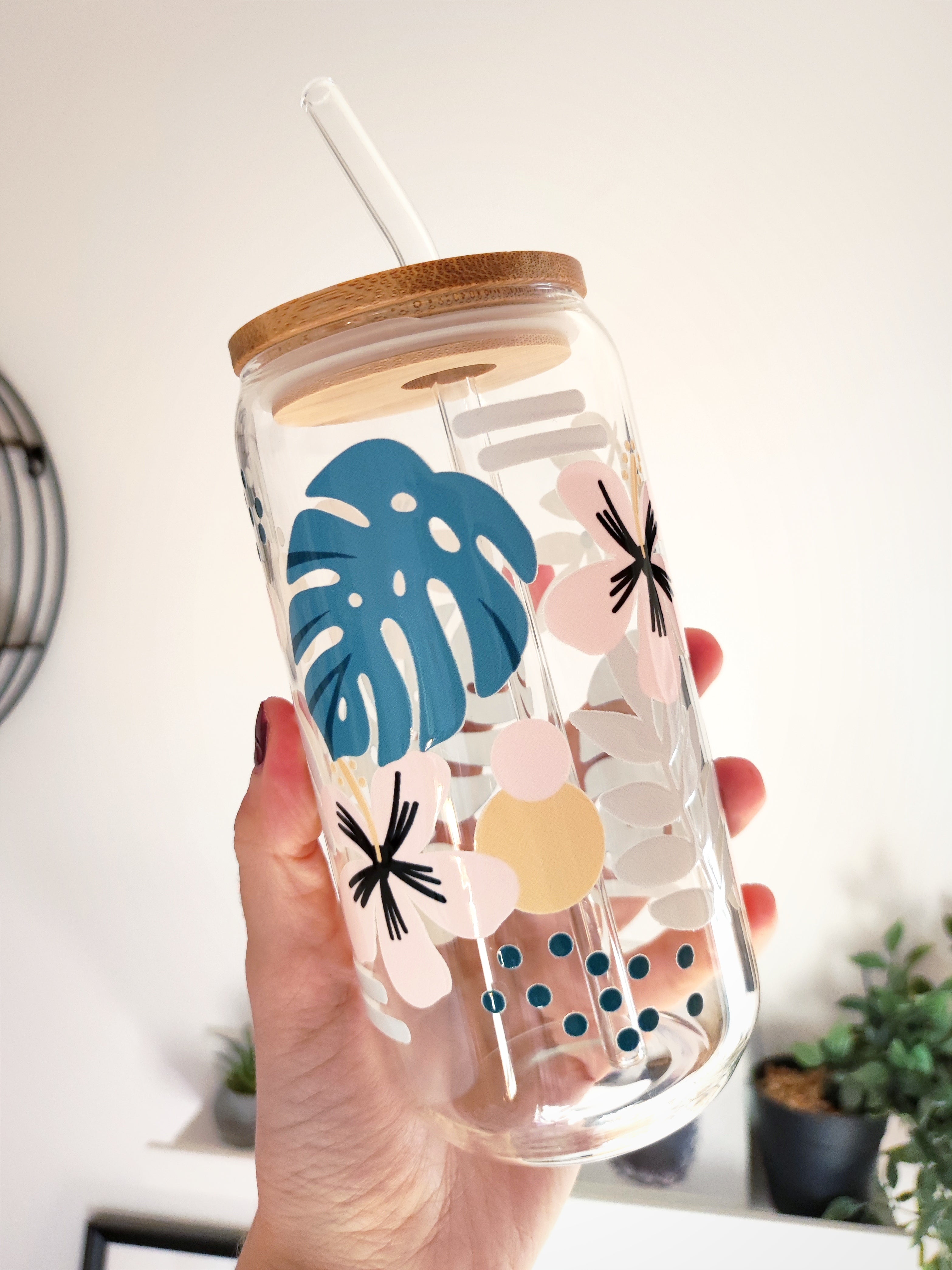 Kozarec z bambusovim pokrovom 500ml - Tropical