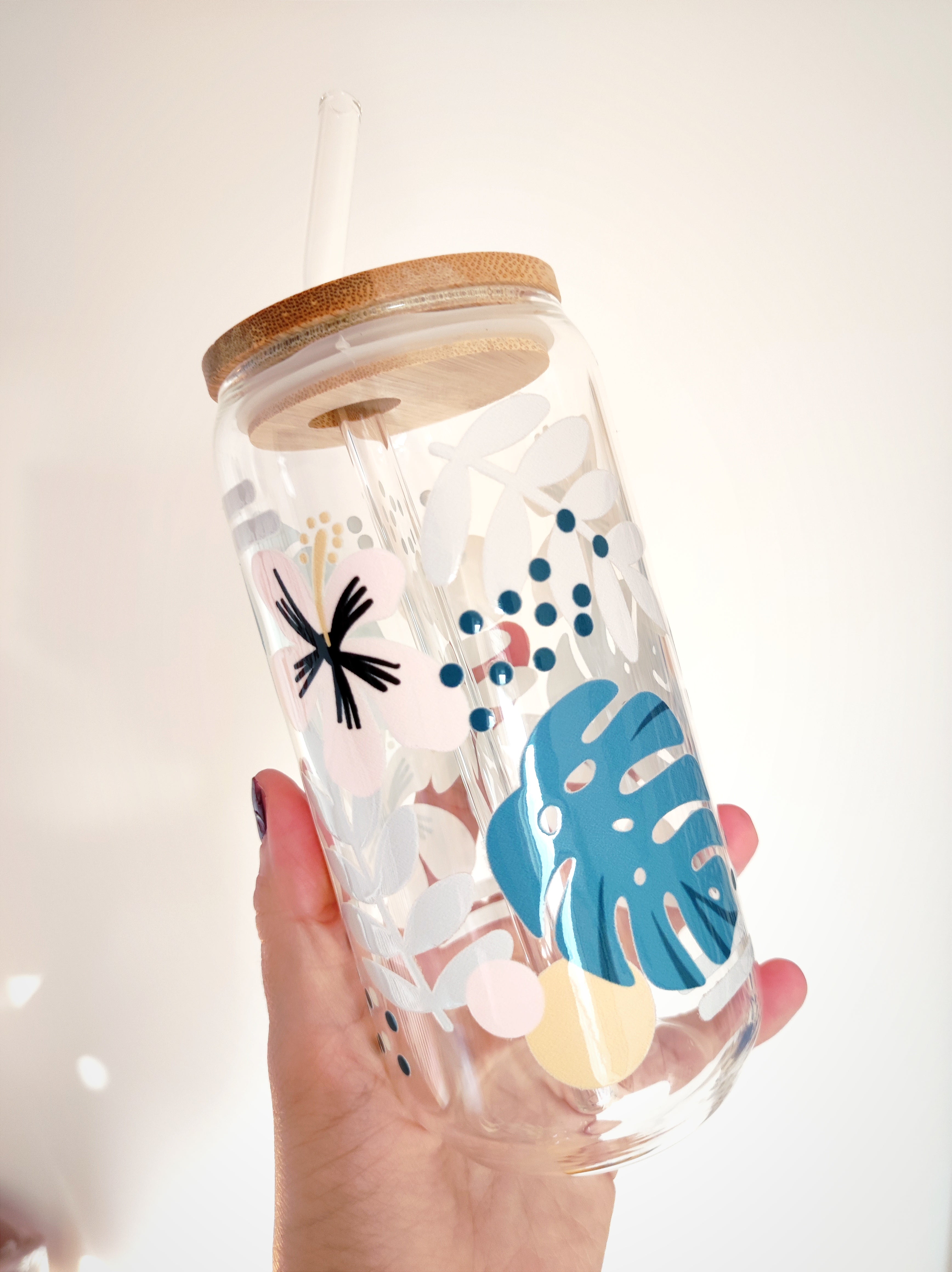 Kozarec z bambusovim pokrovom 500ml - Tropical