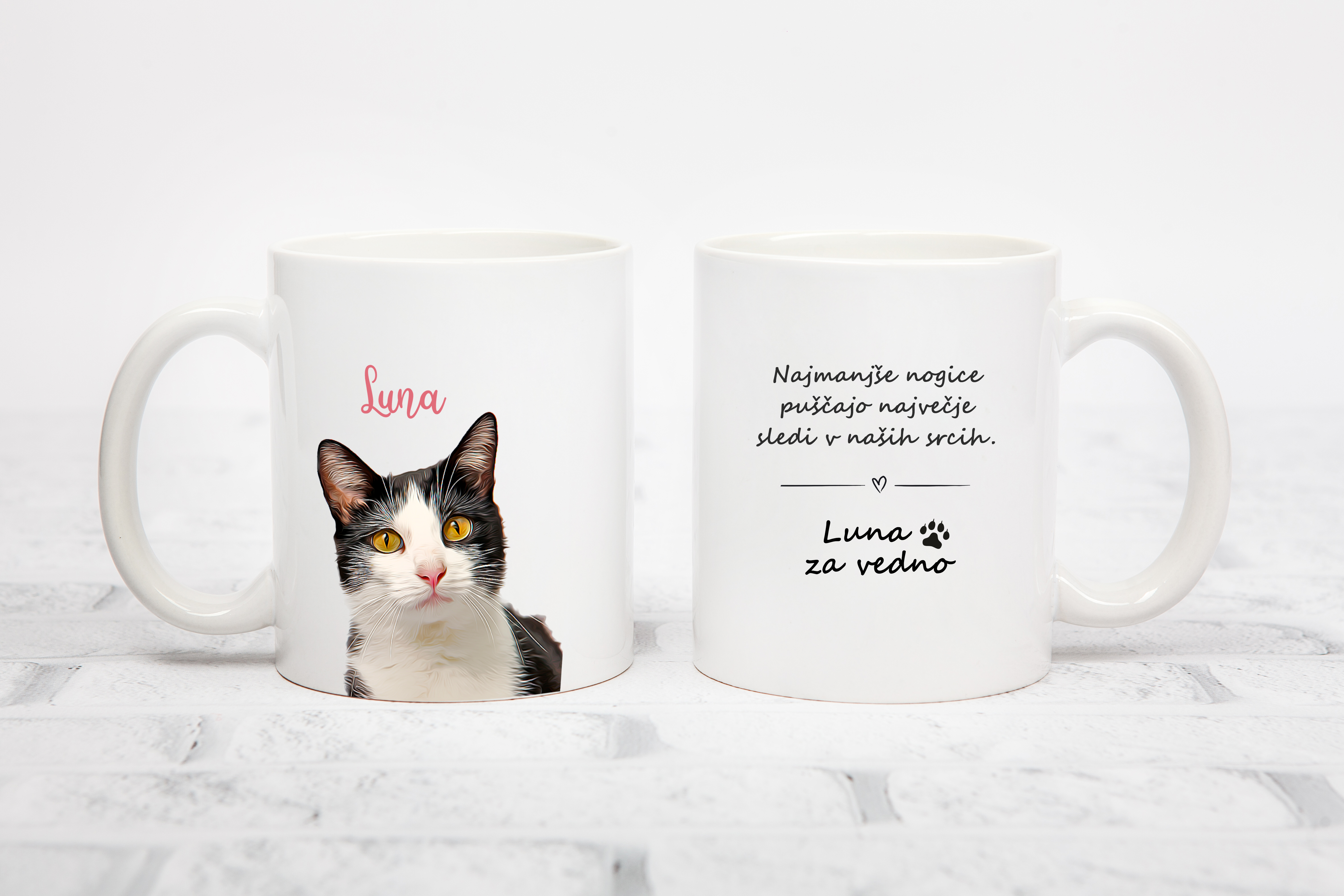 Personalized mug - Portrait of a pet (little angels)