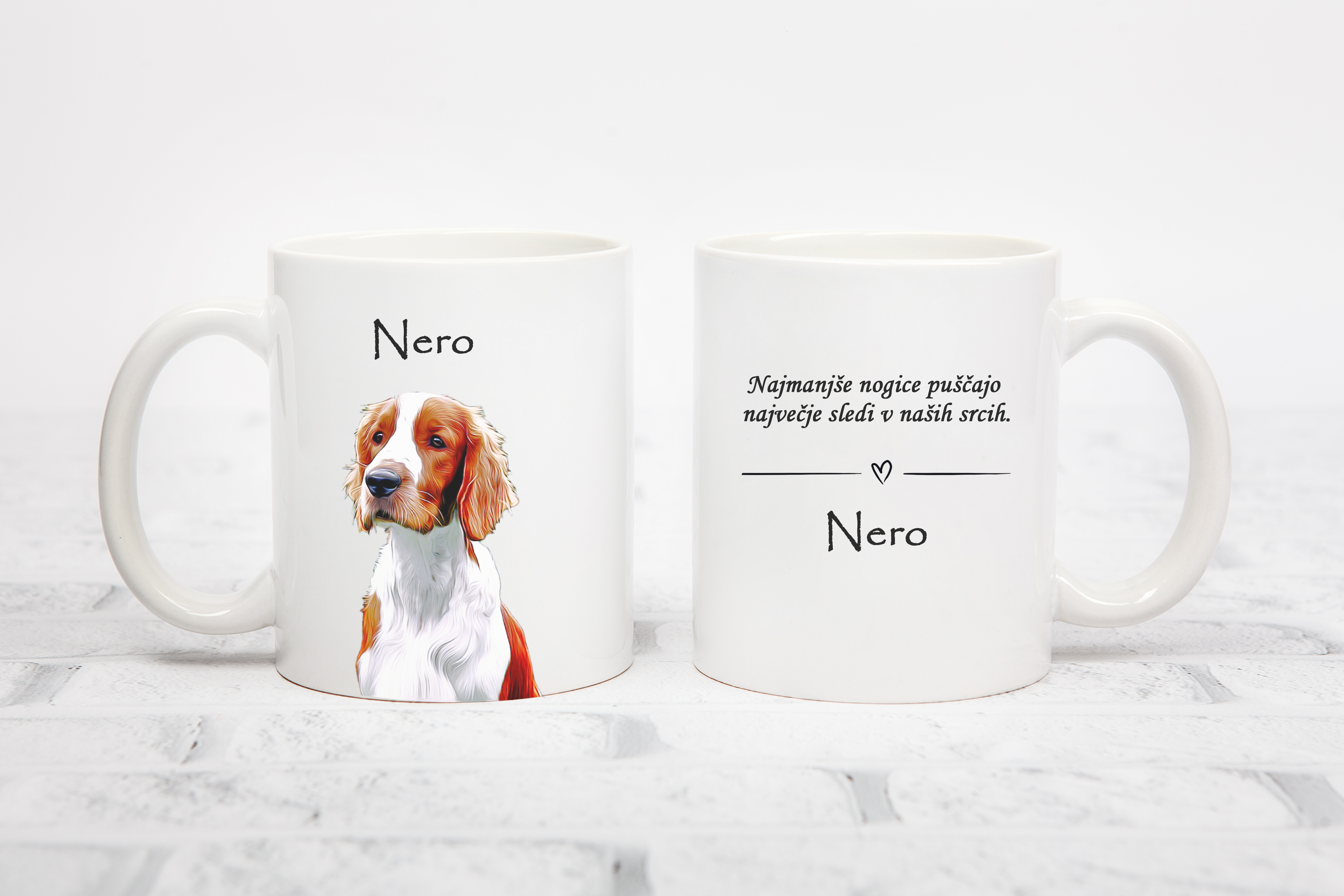 Personalized mug - Portrait of a pet (little angels)
