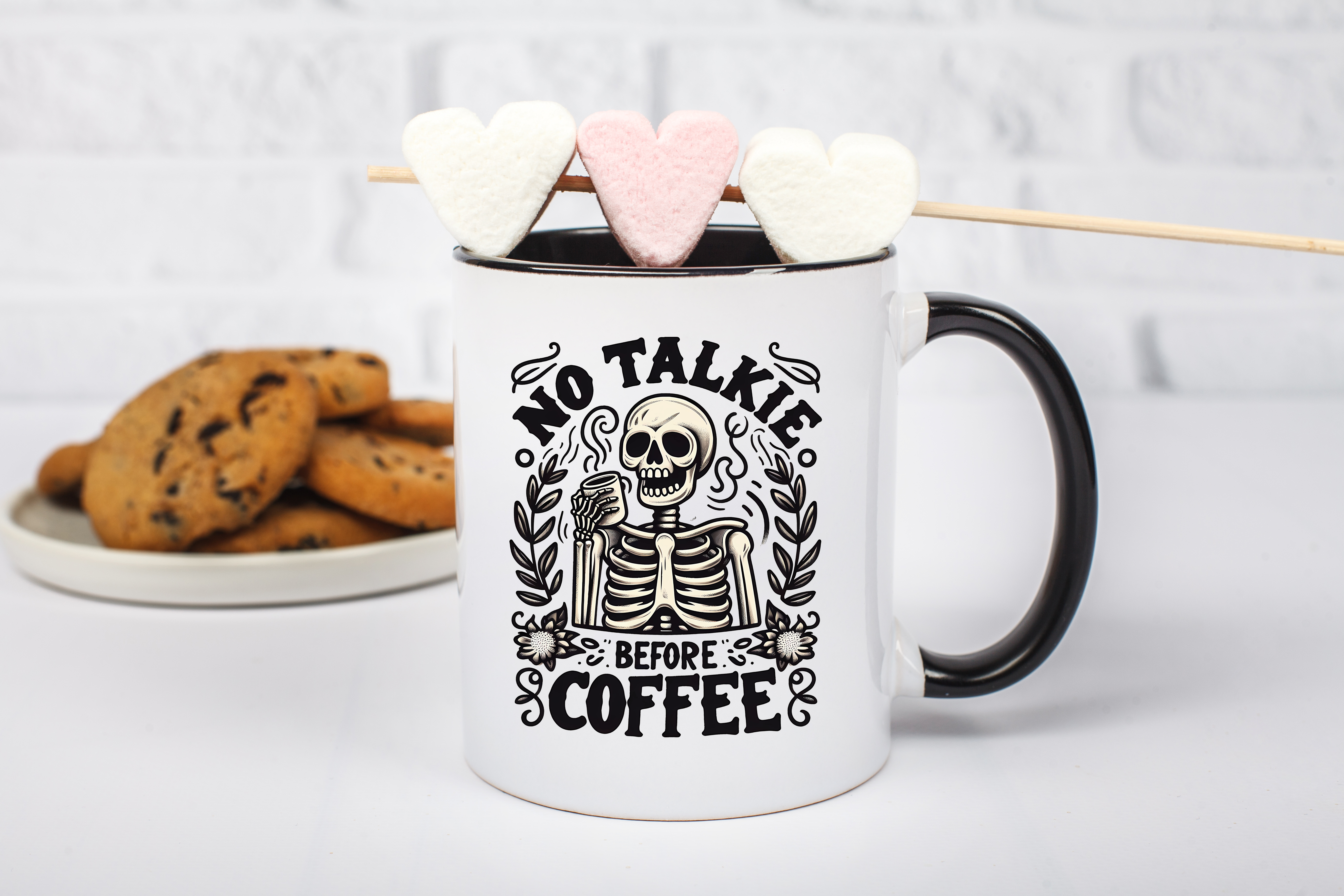 Ceramic mug - No talkie before coffee