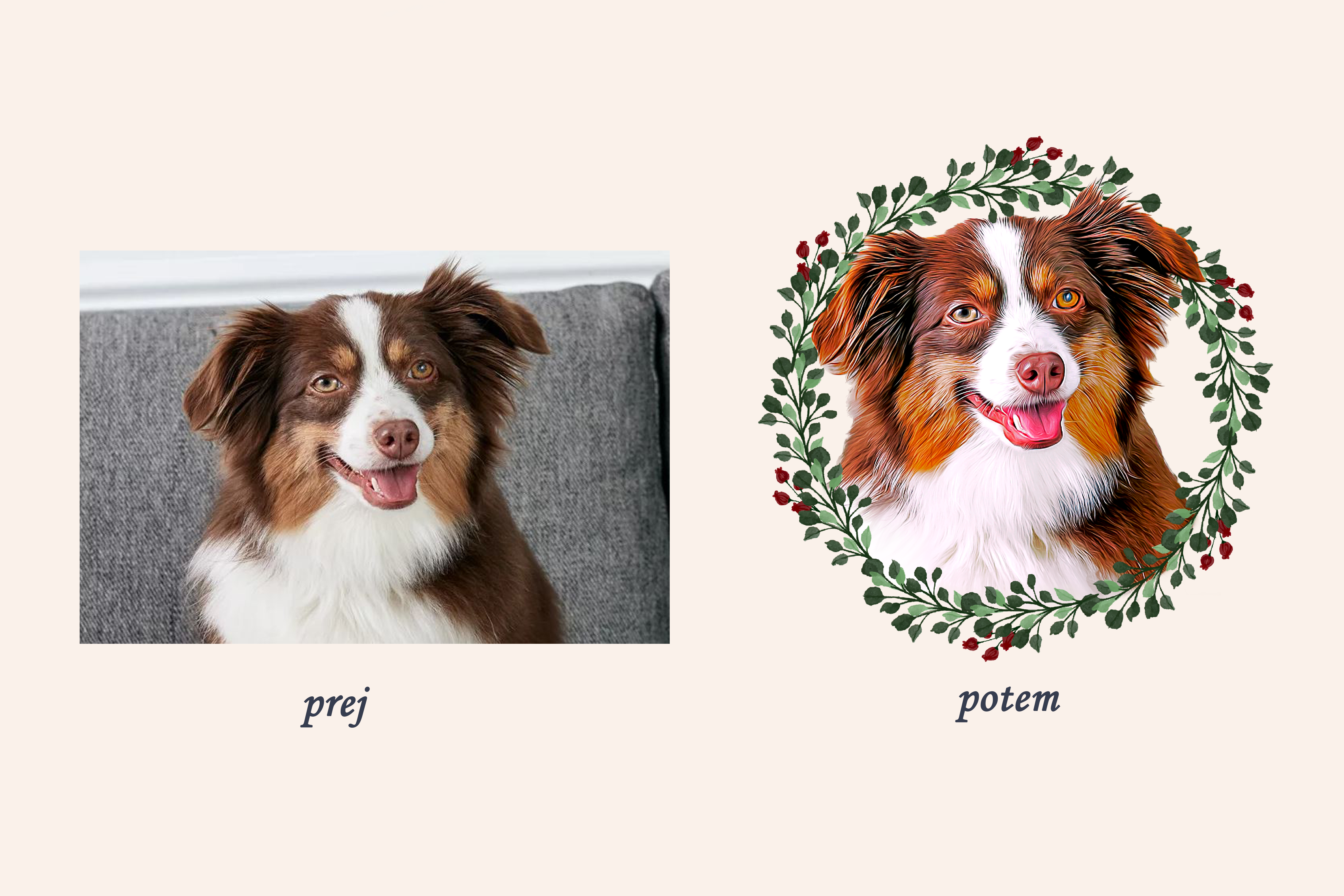 Personalized mug - Portrait of a pet (little angels)