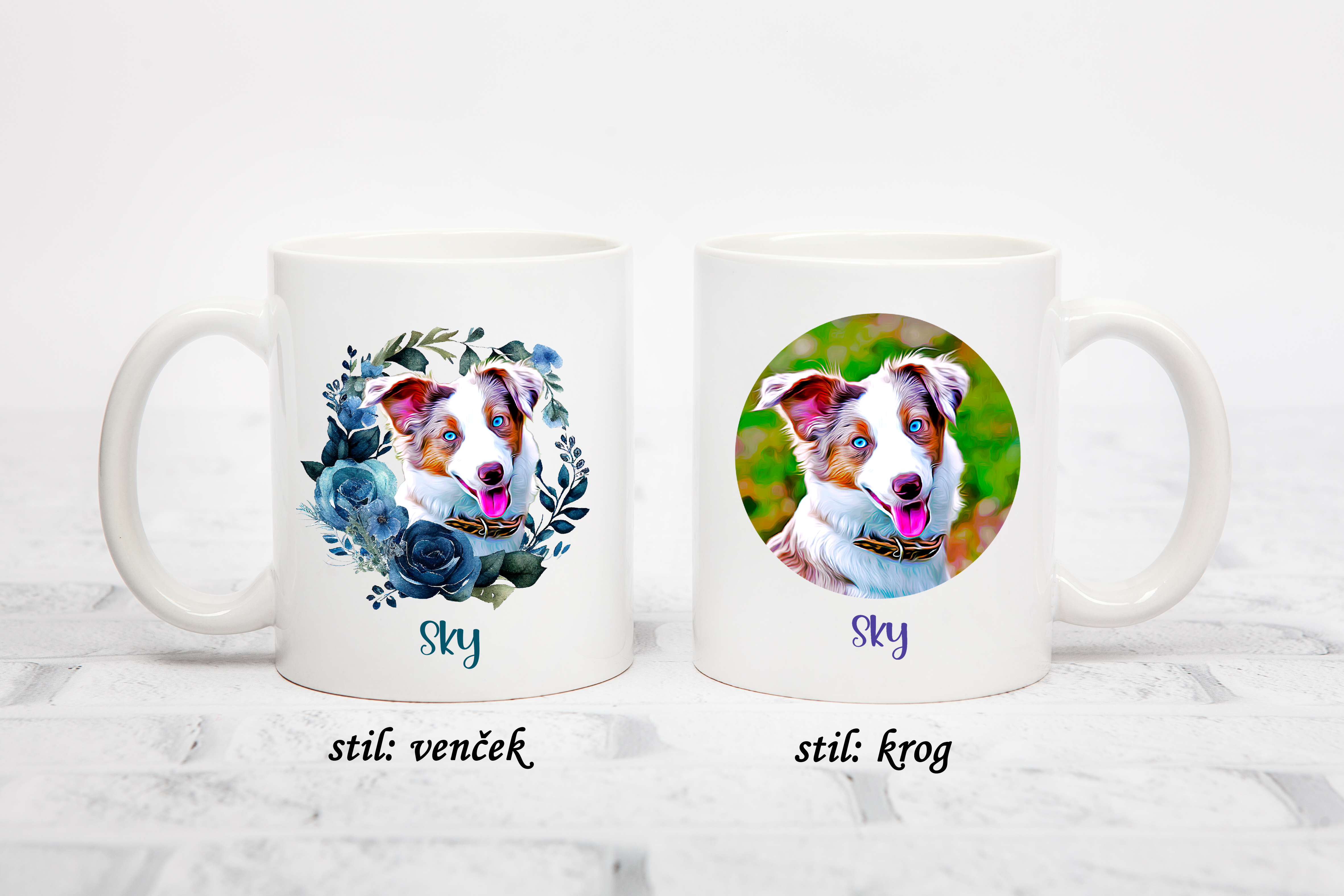 Personalized mug - Portrait of a pet (little angels)