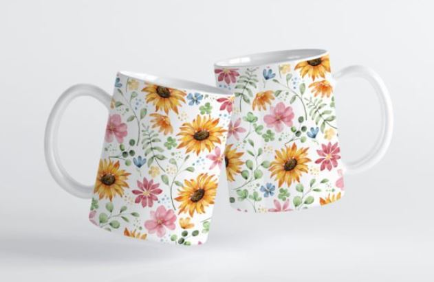 Ceramic cup - Sunflowers